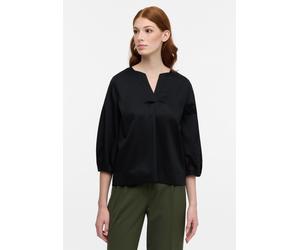 ETERNA - Satin Shirt Bluse Satingewebe 3/4-Arm schwarz - Gr. - 38/Dreiviertelarm