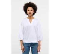 Longbluse ETERNA "LOOSE FIT", Damen, Gr. 40, weiß, 95% Baumwolle, 5% Elasthan, lässig geschnitten, Blusen Longbluse, EASY IRON (bügelleicht) (64080251-40) weiß