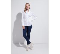 ETERNA - Satin Shirt Bluse Satingewebe Langarm weiß, 46/Langarm