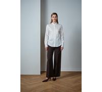 ETERNA - Satin Shirt Bluse Satingewebe Langarm weiß - Gr. - 36