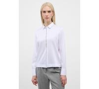 ETERNA - Satin Shirt Bluse Satingewebe Langarm weiß - Gr. - 38/Langarm