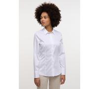 ETERNA - Satin Shirt Bluse Satingewebe Langarm weiß - Gr. - 40/Langarm