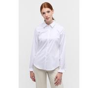 ETERNA - Satin Shirt Bluse Satingewebe Langarm weiß - Gr. - 42/Langarm
