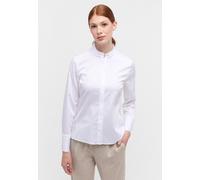ETERNA - Satin Shirt Bluse Satingewebe Langarm weiß - Gr. - 44/Langarm