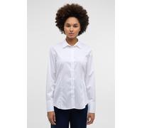 ETERNA - Satin Shirt Bluse Satingewebe Langarm weiß - Gr. - 48/Langarm