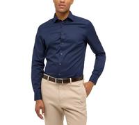 ETERNA Slim Fit Cover Hemd Langarm Blickdicht Twill Nachtblau Größe 44
