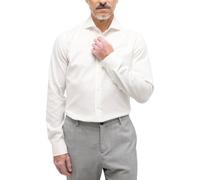 eterna Mode Cover Shirt Slim Fit Twill unifarben Beige Langarm Größe 40