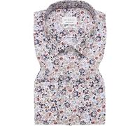 ETERNA Slim Fit Hemd beige/braun, Bedruckt