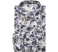ETERNA Slim Fit Hemd blau, Bedruckt