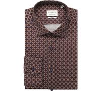ETERNA Slim Fit Hemd braun, Bedruckt