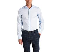 ETERNA Slim Fit Hemd Business unifarben (DE/NL/SE/PL, Kragenweite, 44, Regular, Regular, hellblau)