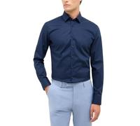 ETERNA Slim Fit Hemd extra Langer Arm New Kent Kragen Nachtblau