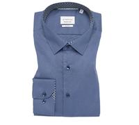 ETERNA Slim Fit Hemd extra Langer Arm New Kent Kragen Nachtblau