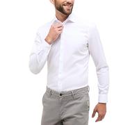 ETERNA, Slim Fit Hemd Langarm Popeline Größe 41, Farbe weiß