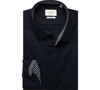 ETERNA Slim Fit Hemd marine, Einfarbig