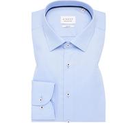Langarmhemd ETERNA "SLIM FIT", Herren, Gr. 43, Normalgrößen, blau (hellblau), 100% cotton, schmal, Langarm Manschette, Hemden, NON IRON (bügelfrei) (52169918-43) hellblau