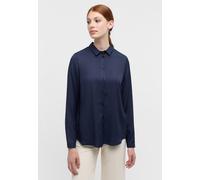 ETERNA - Viscose Shirt Bluse Viskose Langarm navy - Gr. - 46