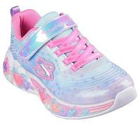 Sneaker SKECHERS "ETERNAL HEART LIGHTS", Kinder, Gr. 29, bunt (hellblau, multi), Textil, Synthetik, kontrastfarbene Details, Glitzer, sportlich, Schuhe, Blink,-Klettschuh mit Herz-Applikation, Größens