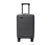 ETERNITIVE E2 Plus Handgepäck Koffer Laptopfach 55x35x23 cm, 38 L, Grau | Hartschalenkoffer aus 100% ABS, Frontzugriff auf Laptop und Tablet, TSA-Zahlenschloss, Doppelrollen 360°, 3,45 kg