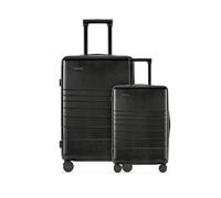 Eternitive Set: Handgepäck + großer Koffer; TSA Schloss; Polycarbonat; Schwarz