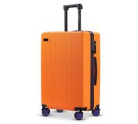 ETERNITIVE - Großer Koffer Reisekoffer Hartschale aus ABS | Rollkoffer 99L | Reisetrolley Leicht mit 4 Zwillingsrollen 360° | Gepäck mit TSA-Schloss | Größe: 75,5 x 47 x 29,5 cm | Orange