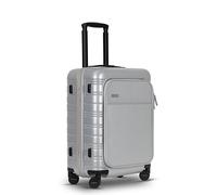 ETERNITIVE - Handgepäck Koffer I Reisekoffer aus Polycarbonat I Größe: 54 x 37 x 25 cm 40L I Koffer Leicht mit Rollen 360° und PowerBank I Hartschalenkoffer mit Fingerabdruck-Sperre I Silbergrau