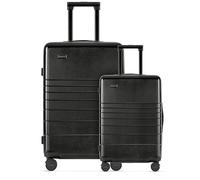 ETERNITIVE - Hartschalenkoffer 2-er Set - Klein und Groß | Rollkoffer aus Polycarbonat & ABS | Reisekoffer mit 360° Rollen und TSA-Schloss | Handgepäck 32L & Koffer Groß 98L | Schwarz
