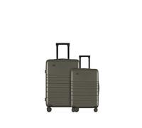 ETERNITIVE - Hartschalenkoffer 2-er Set - Klein und Mittel | Rollkoffer aus Polycarbonat & ABS mit 360° Rollen | Handgepäck 32L & Koffer Medium 64L | Trolley mit TSA-Schloss | Olivgrün