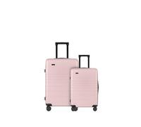 ETERNITIVE - Hartschalenkoffer 2-er Set - Klein und Mittel | Rollkoffer aus Polycarbonat & ABS mit 360° Rollen | Handgepäck 32L & Koffer Medium 64L | Trolley mit TSA-Schloss | Rosa