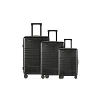 ETERNITIVE - Hartschalenkoffer 3-er Set | Rollkoffer aus Polycarbonat & ABS | Reisekoffer mit 360° Rollen | Handgepäck 32L, Mittelgroß 64L & Groß 98L | Trolley mit TSA-Schloss | Schwarz