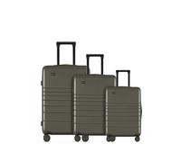 ETERNITIVE - Hartschalenkoffer 3-er Set | Rollkoffer aus Polycarbonat & ABS | Reisekoffer mit 360° Rollen | Handgepäck 32L, Mittelgroß 64L & Groß 98L | Trolley mit TSA-Schloss | Olivgrün