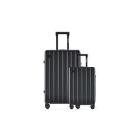 ETERNITIVE - Hartschalenkoffer Set 2-teilig | Reisekoffer aus ABS Gepäck mit TSA-Schloss | Größe: S & L | Reisekoffer mit 4 Zwillingsrollen 360° | Trolley Handgepäck 37L & Groß 99L | Schwarz