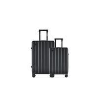 ETERNITIVE - Hartschalenkoffer Set 2-teilig | Reisekoffer aus ABS Gepäck mit TSA-Schloss | Größe: S & M | Reisekoffer mit 4 Zwillingsrollen 360° | Trolley Handgepäck 37L & Mittel 60L | Schwarz