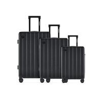 ETERNITIVE - Hartschalenkoffer Set 3-teilig | Reisekoffer aus ABS Gepäck mit TSA-Schloss | Größe: S, M, L | Reisekoffer mit 4 Zwillingsrollen 360° | Handgepäck 37L, Mittel 60L, Groß 99L | Schwarz