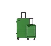 ETERNITIVE - Hartschalenkoffer Set - Klein und Groß I Leichter Rollkoffer aus ABS I Größe: 55 & 75,5 cm I Reisekoffer mit Rollen 360° I Koffer Handgepäck 40L & 96L I Trolley mit TSA-Schloss I Grün