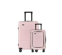 ETERNITIVE - Hartschalenkoffer Set - Klein und Groß I Rollkoffer aus Polycarbonat & ABS I Größe: 54 & 74 cm I Reisekoffer mit Rollen 360° und TSA-Schloss I Koffer Handgepäck 33L & 98L I Rosa