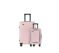 ETERNITIVE - Hartschalenkoffer Set - Klein und Groß I Rollkoffer aus Polycarbonat & ABS I Größe: 54 & 74 cm I Reisekoffer mit Rollen 360° und TSA-Schloss I Koffer Handgepäck 33L & 98L I Rosa