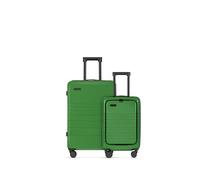 ETERNITIVE - Hartschalenkoffer Set - Klein und Mittel I Leichter Rollkoffer aus ABS I Größe: 65,5cm & 55 cm I Reisekoffer mit Rollen 360° I Handgepäck 40L & 62,5LI Trolley mit TSA-Schloss I Grün