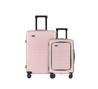 ETERNITIVE - Hartschalenkoffer Set - Klein und Mittel I Rollkoffer aus Polycarbonat & ABS I Größe: 54cm & 64 cm I Reisekoffer mit Rollen 360° I Handgepäck 33L & 64LI Trolley mit TSA-Schloss I Rosa
