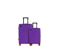 ETERNITIVE - Hartschalenkoffer Set - Klein und Mittel | Rollkoffer aus ABS | Größe: 55cm & 65,5 cm | Reisekoffer mit 4 Rollen 360° | Handgepäck 37L & 60L | Trolley mit TSA-Schloss | Lila
