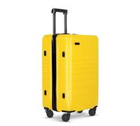 ETERNITIVE - Koffer Mittelgroß I Reisekoffer aus ABS I Größe: 65,5 x 42 x 28 cm I Rollkoffer 62,5L I Reisetrolley Leicht mit Doppelrollen 360° I Hartschalenkoffer mit TSA-Schloss I Farbe: Gelb