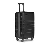 ETERNITIVE - Koffer Mittelgroß I Reisekoffer aus ABS I Größe: 65,5 x 42 x 28 cm I Rollkoffer 62,5L I Reisetrolley Leicht mit Doppelrollen 360° I Hartschalenkoffer mit TSA-Schloss I Farbe: Schwarz