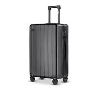 ETERNITIVE - Koffer Mittelgroß | Reisekoffer aus ABS | Größe: 65,5 x 43,5 x 26,5 cm| Rollkoffer 60L | Reisetrolley Leicht mit 4 Doppelrollen 360° | Hartschalenkoffer mit TSA-Schloss | Schwarz