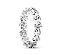 Eternity Herzring aus 925er Silber, Zirkonia, Timeless