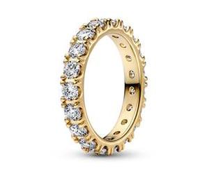 Eternity Ring für Damen, goldfarben mit Zirkonia