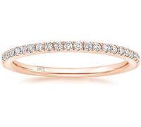 Eternity Ring Silber 925 mit Zirkonia Kristall Damenring in Silber, Rosegold und Gold für Damen mit Stein und Schmal