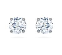 Eternity Solitär-Ohrstecker, Im Labor gezüchtete Diamanten 2 ct tw, Runde Form, 18K Weißgold OS