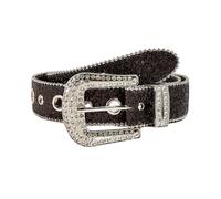 Eterspr Glitter Western Cowboy Style Belt, Rhinestone Belt Luxury, Diamond Crystal Studded Belts, Vintage, Glitzernd, for Jeans Pants Dress(Schwarz)
