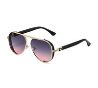 ETETGVG Herren Luxus Retro Sonnenbrille Frauen Double Beam Coole Autofahren Sonnenbrille, 1, Einheitsgröße