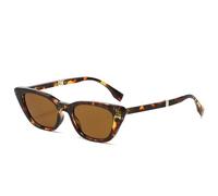 ETETGVG Luxuriöse kleine Katzenaugen-Sonnenbrille für Damen, faltbar, modisch, für draußen, verspiegelt, UV400, für Herren (Leopardenbraun)